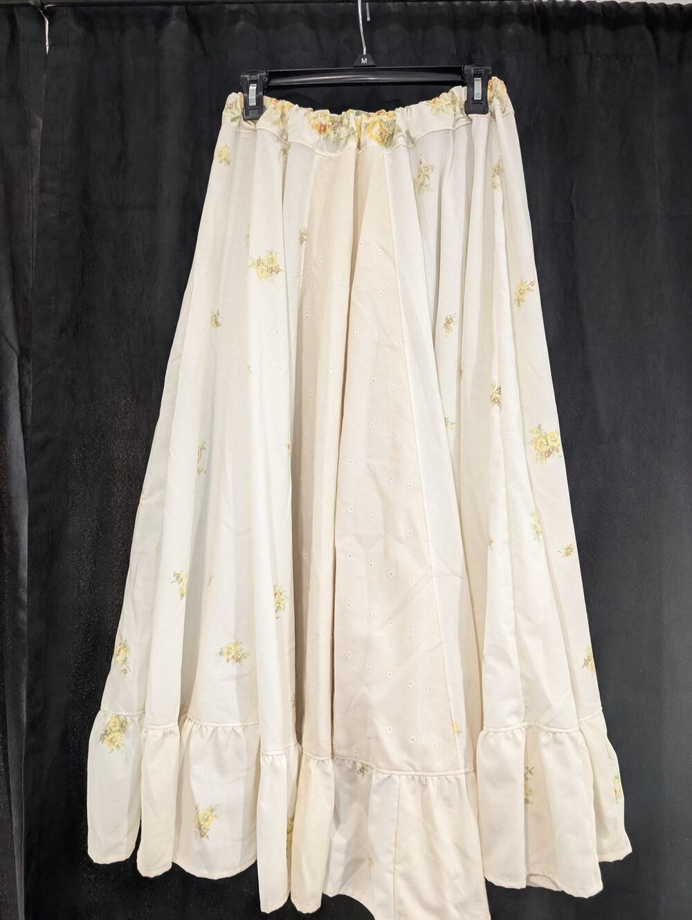 Handmade Yellow Floral Maxi Circle Skirt